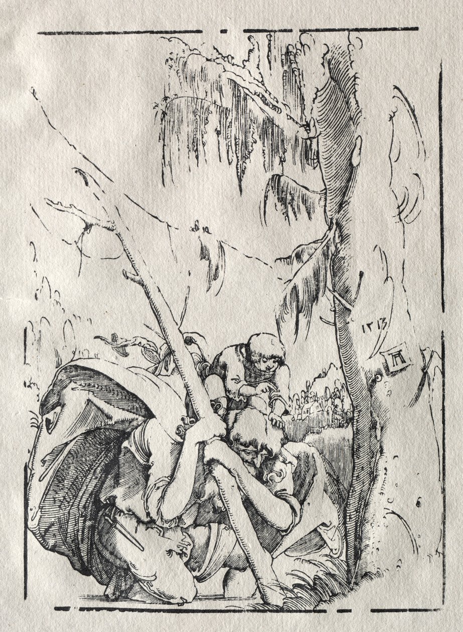 Aziz Christopher, Omuzlarında İsa ile Suyu Geçerken by Albrecht Altdorfer