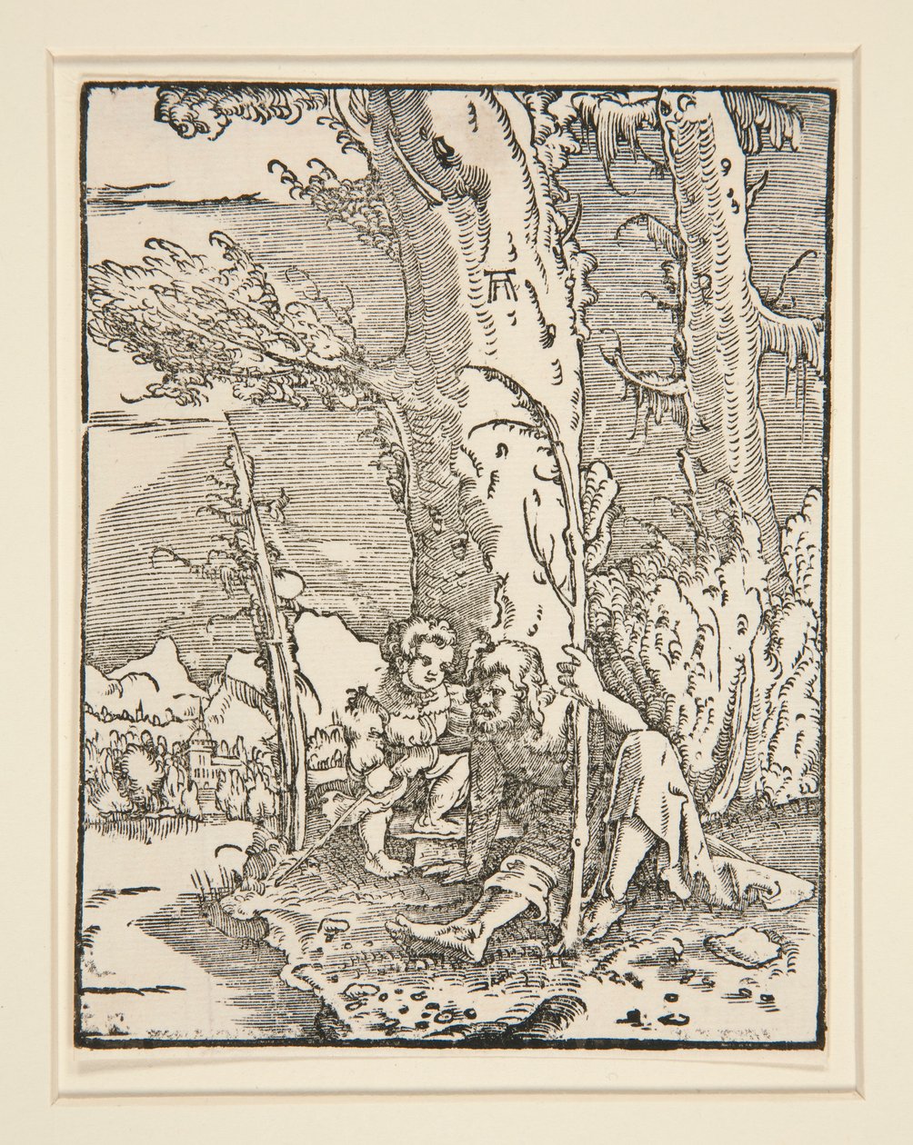 The Fall and Redemption of Man dizisinden St. Christopher ile Çocuk İsa by Albrecht Altdorfer