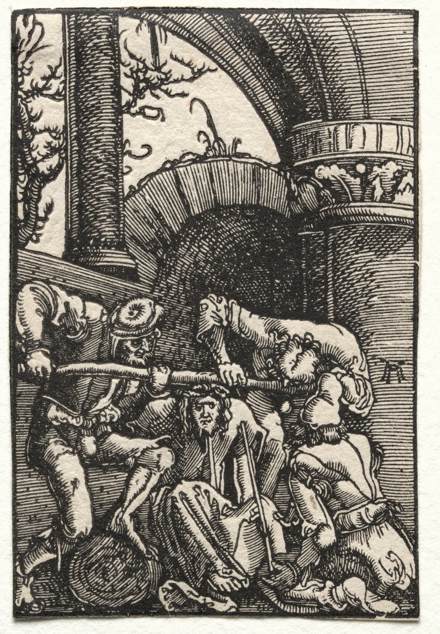 İnsanın Düşüşü ve Kefareti: Dikenlerle Taçlanan İsa by Albrecht Altdorfer