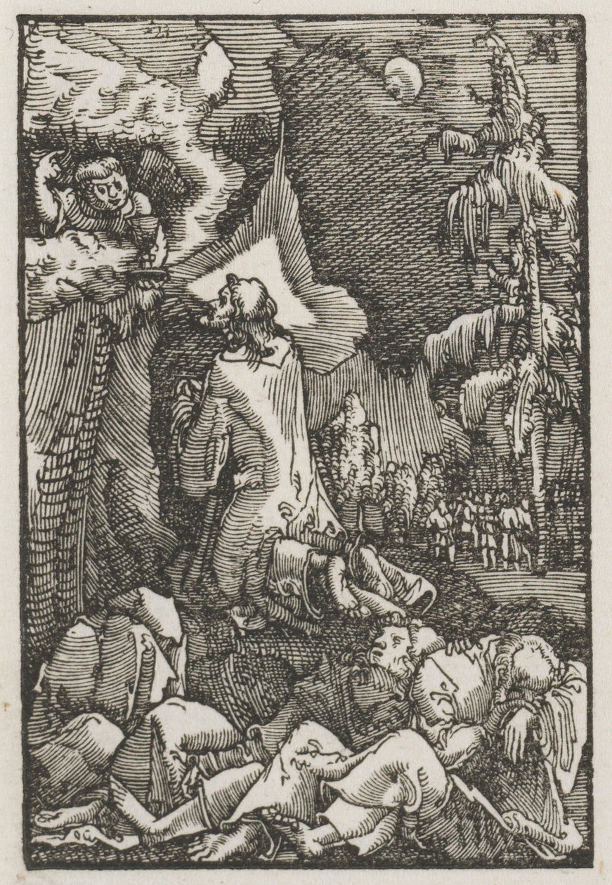 İnsanın Düşüşü ve Kefareti: Zeytin Dağındaki İsa, c. 1515. by Albrecht Altdorfer