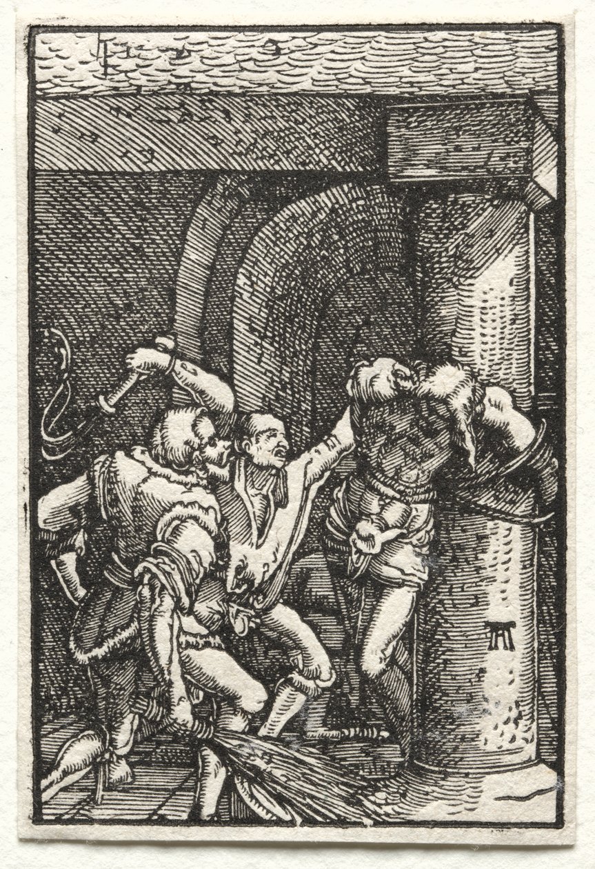 İnsanın Düşüşü ve Kefareti: İsa'nın Kırbaçlanması by Albrecht Altdorfer