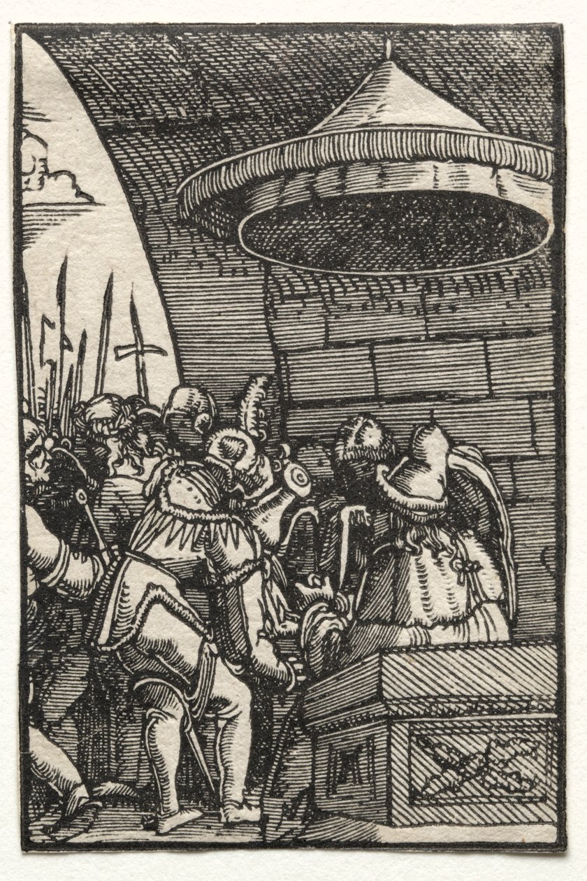 İnsanın Düşüşü ve Kefareti: Pilatus Ellerini Yıkamak by Albrecht Altdorfer