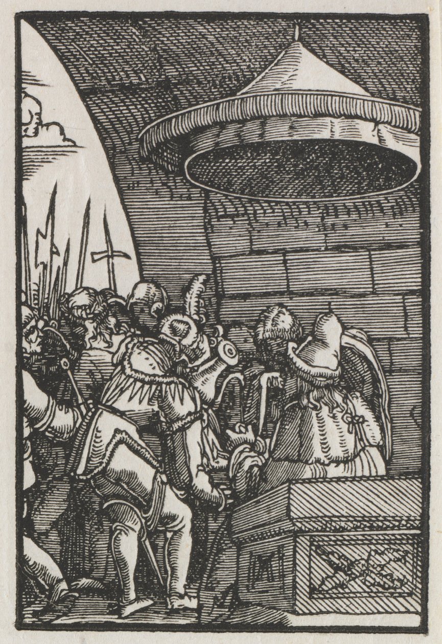 İnsanın Düşüşü ve Kefareti: Pilatus Ellerini Yıkamak by Albrecht Altdorfer