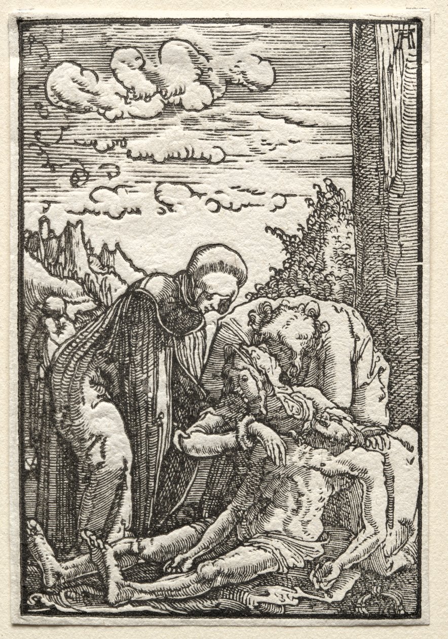 İnsanın Düşüşü ve Kefareti: Çarmıhın Altındaki Ağıt by Albrecht Altdorfer