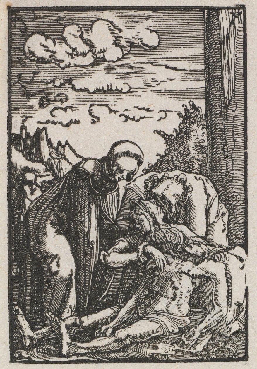 İnsanın Düşüşü ve Kefareti: Çarmıhın Altındaki Ağıt, c. 1515. by Albrecht Altdorfer
