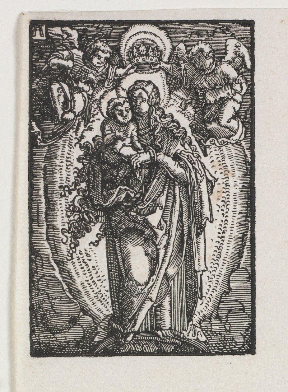 İnsanın Düşüşü ve Kefareti: Cennetin Kraliçesi Olarak Bakire, c. 1513. by Albrecht Altdorfer