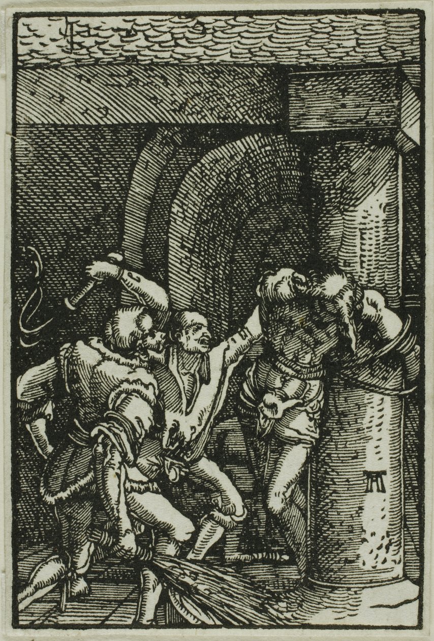 İnsanın Düşüşünden ve Kefaretinden Kırbaçlanma by Albrecht Altdorfer