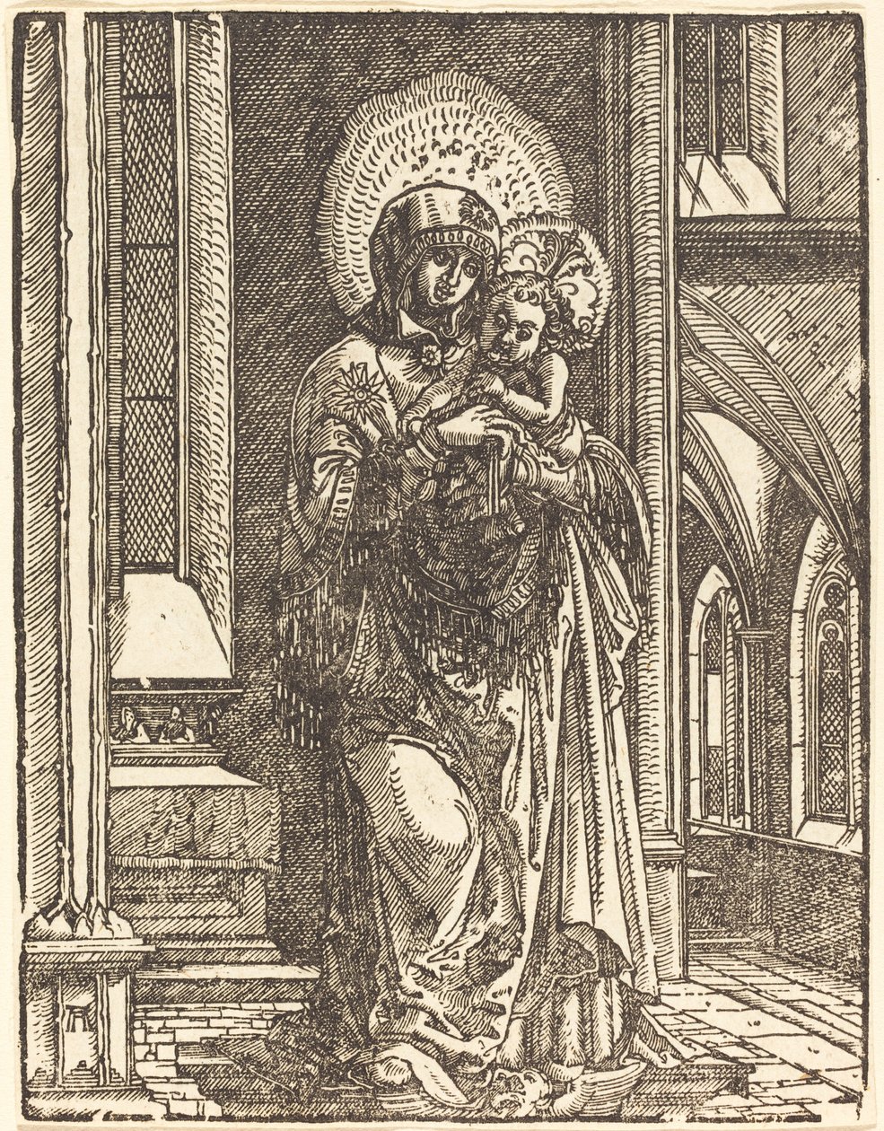 Kilisede Bakire ve Çocuk by Albrecht Altdorfer