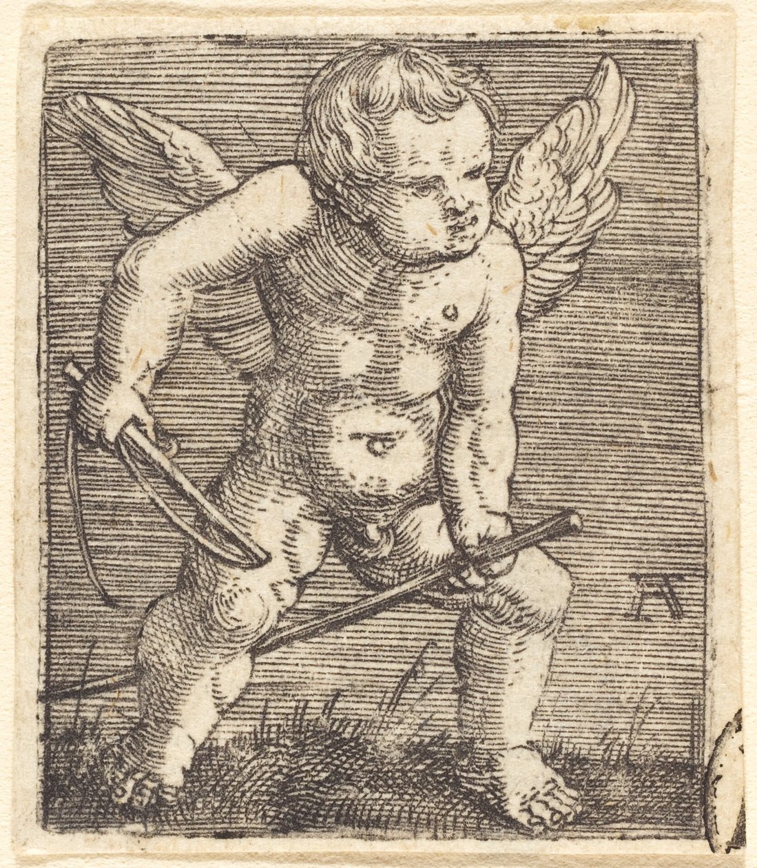 Hobi Atlı ve Kamçılı Kanatlı Cin by Albrecht Altdorfer