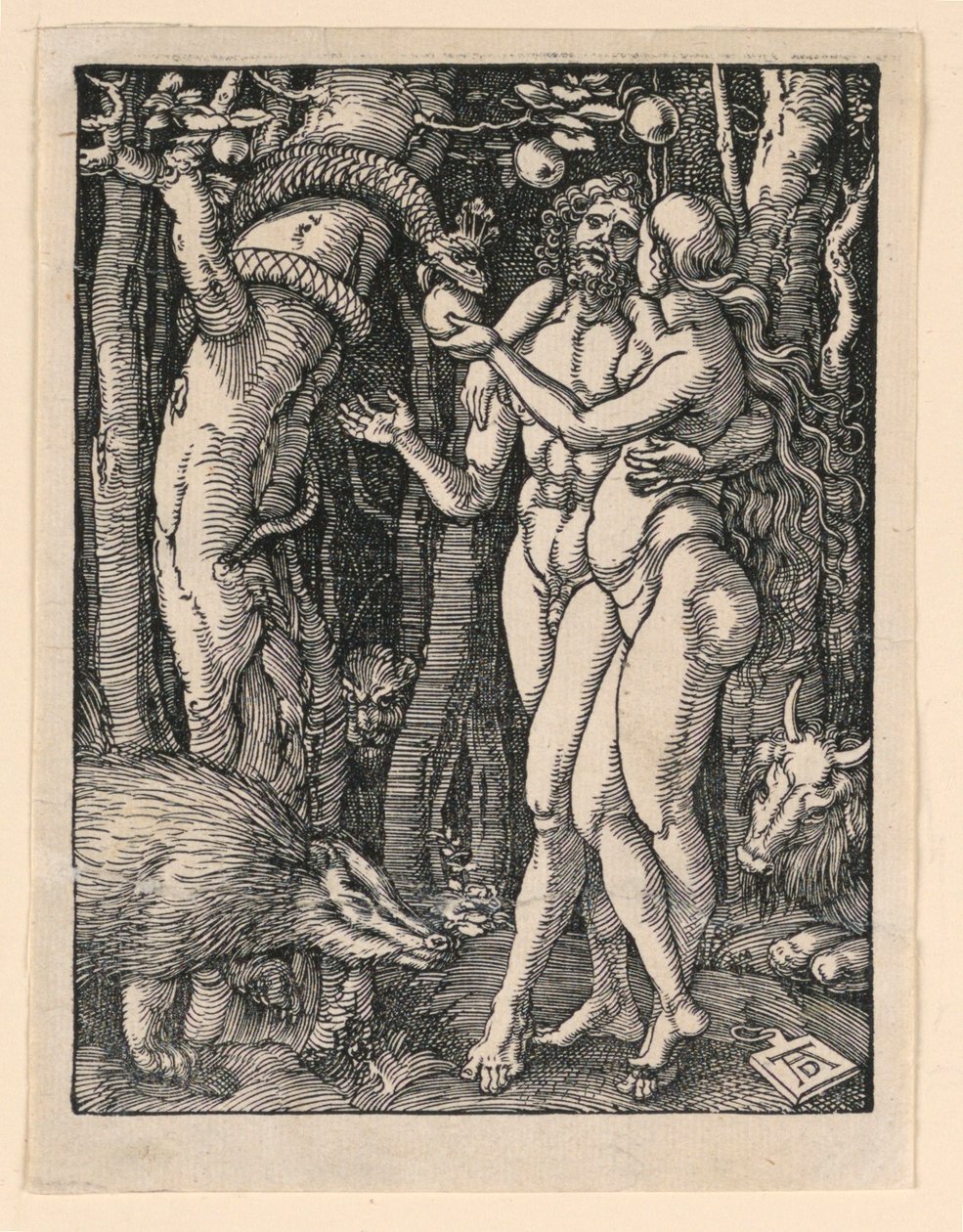 Küçük Tutku Serisinden Adam ve Hatta by Albrecht Dürer