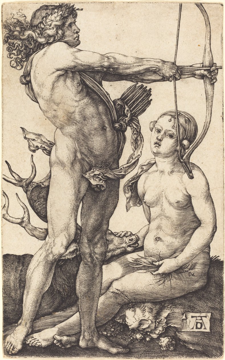 Apollon ve Diana by Albrecht Dürer