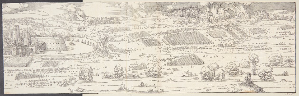 Bir kalenin kuşatması by Albrecht Dürer