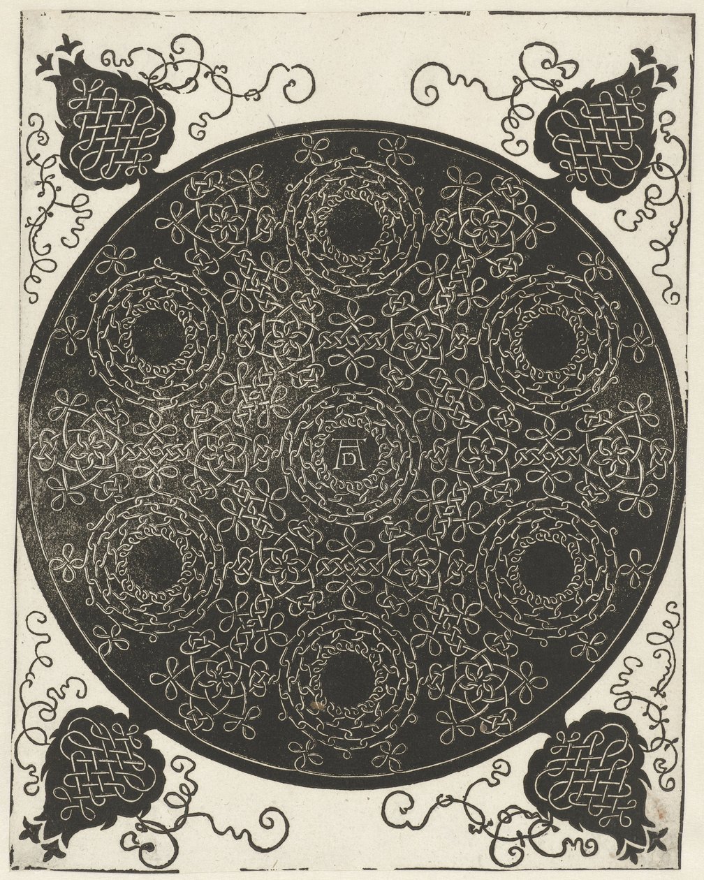 Yedi çelenk şeklinde motifli nakış örneği by Albrecht Dürer