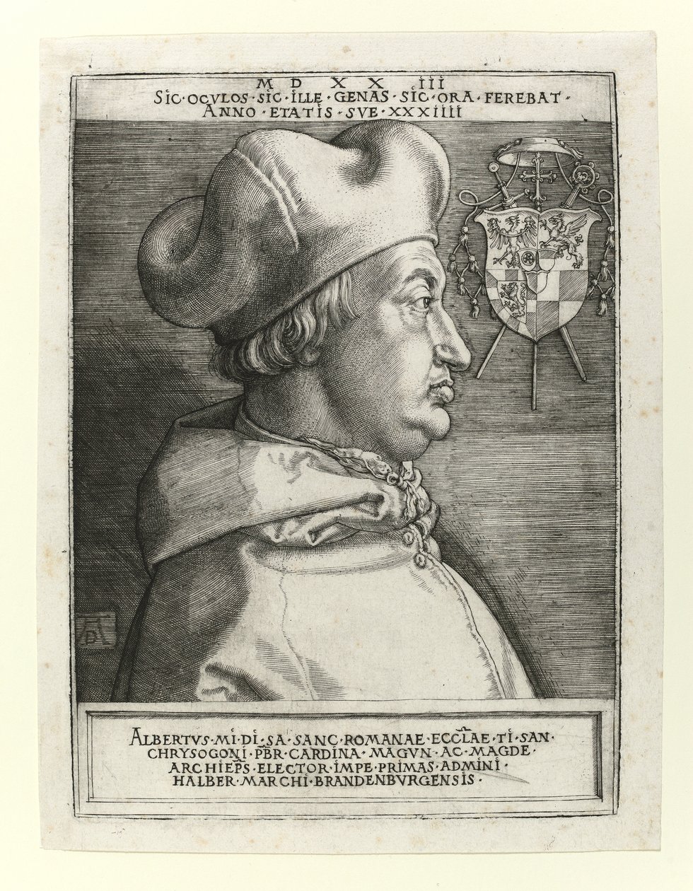 Brandenburg Kardinali Albert, 1523 by Albrecht Dürer