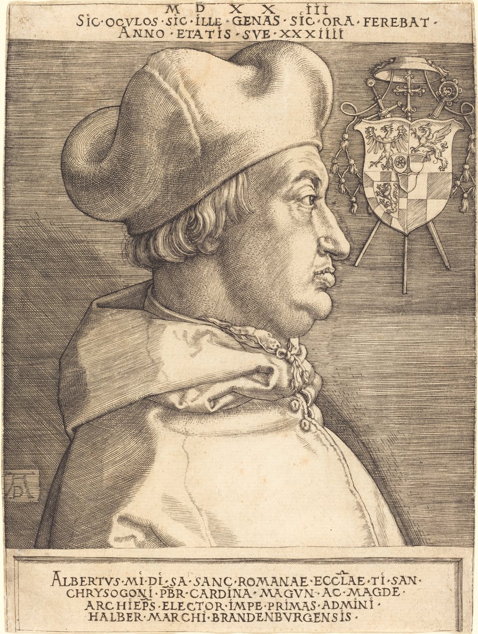 Brandenburg Kardinal Albrecht ("Büyük Kardinal") by Albrecht Dürer