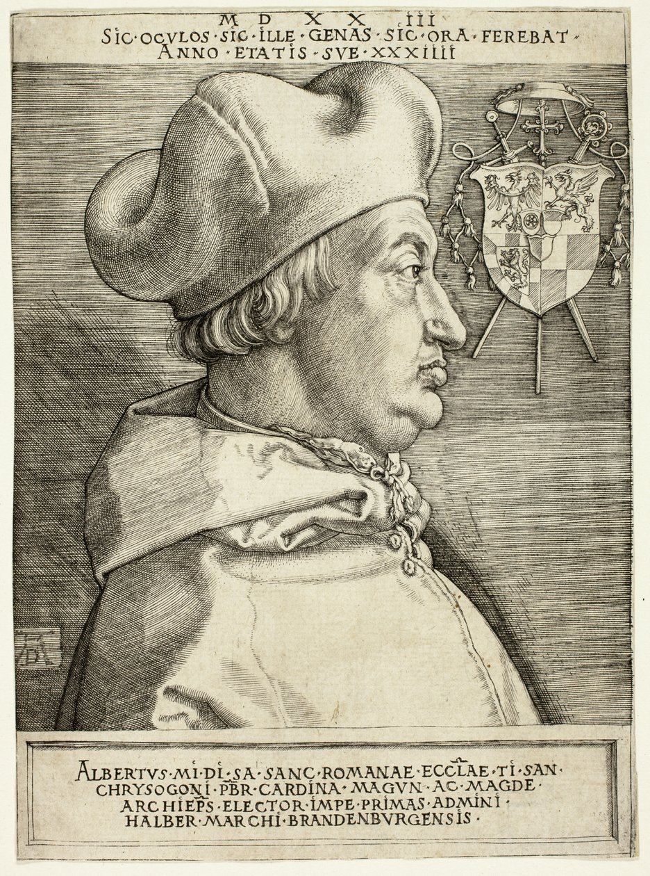 Brandenburg Kardinali Albrecht (Büyük Kardinal) by Albrecht Dürer