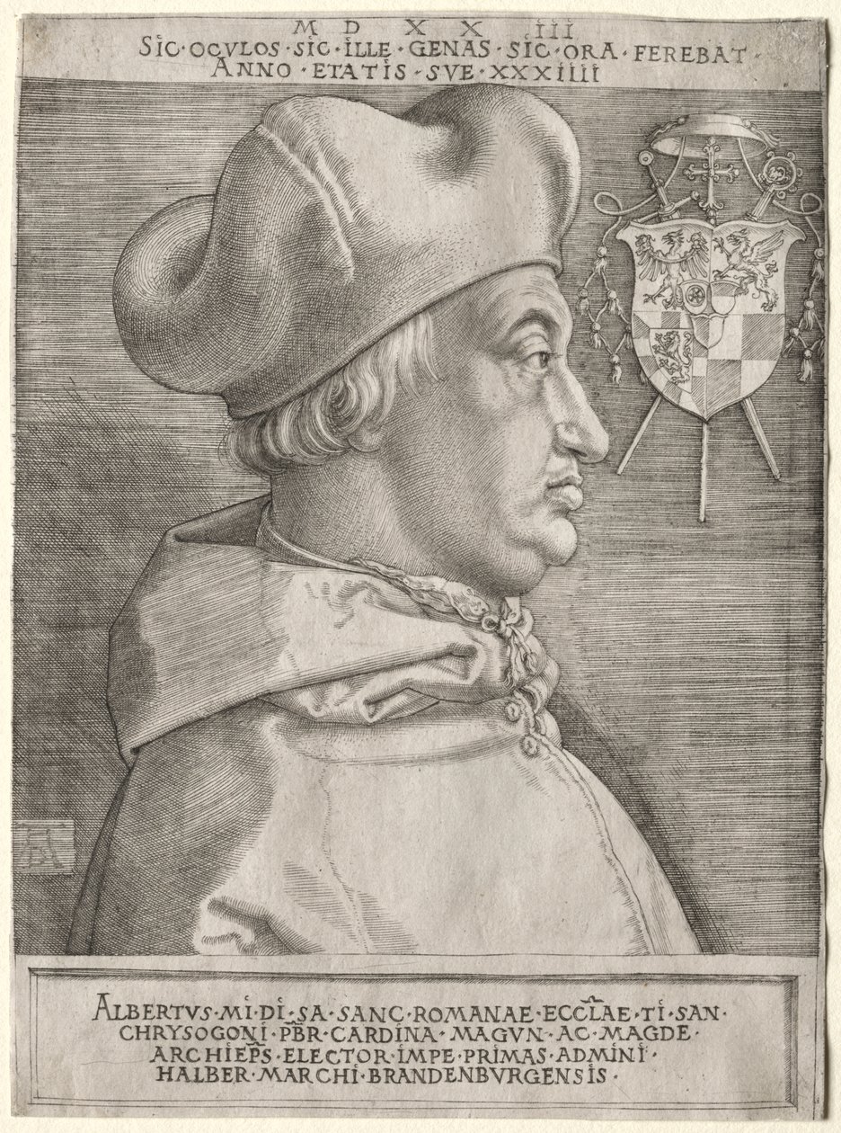 Brandenburg Kardinali Albrecht - Büyük Plaka by Albrecht Dürer