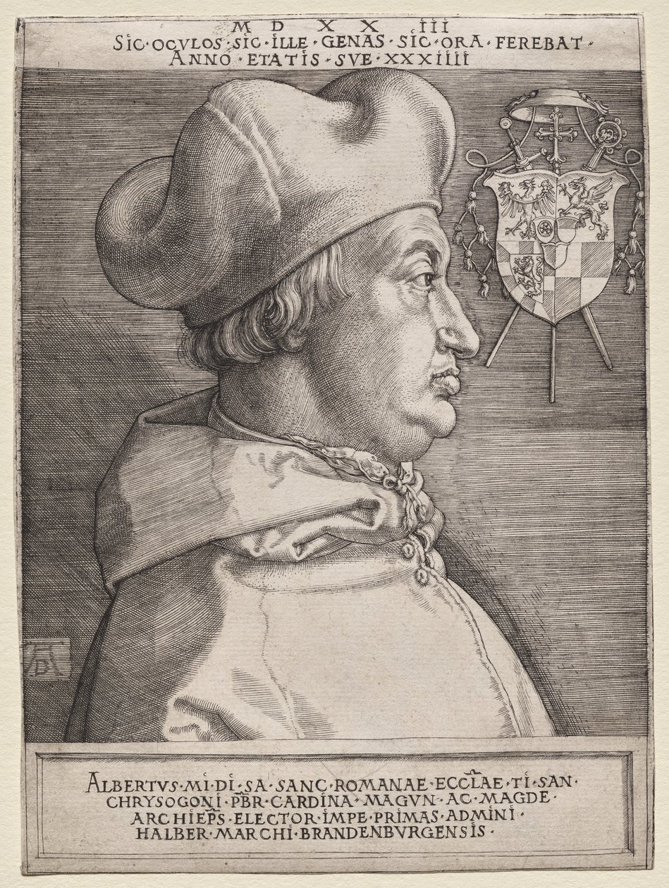 Brandenburg Kardinali Albrecht - Büyük Plaka by Albrecht Dürer