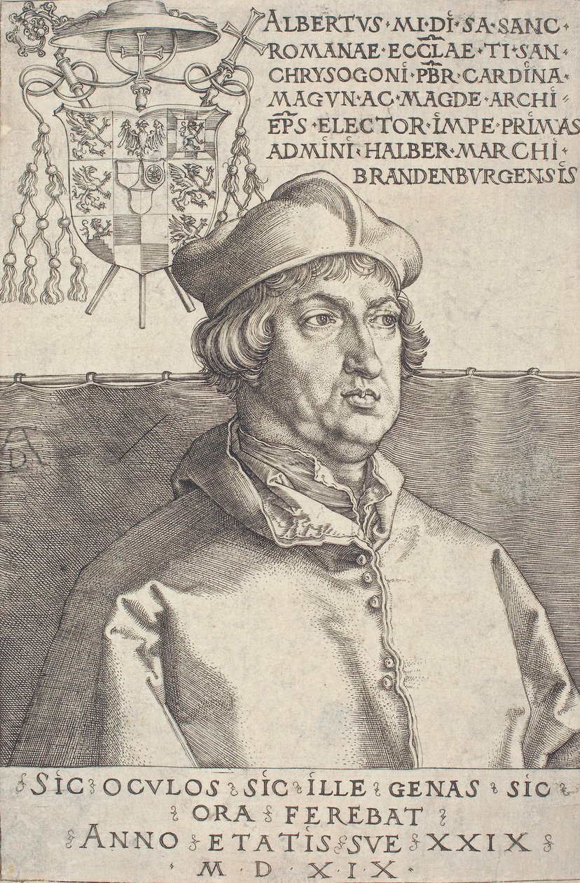 Brandenburg Küçük Kardinal Kardinal Albrecht, 1519. by Albrecht Dürer
