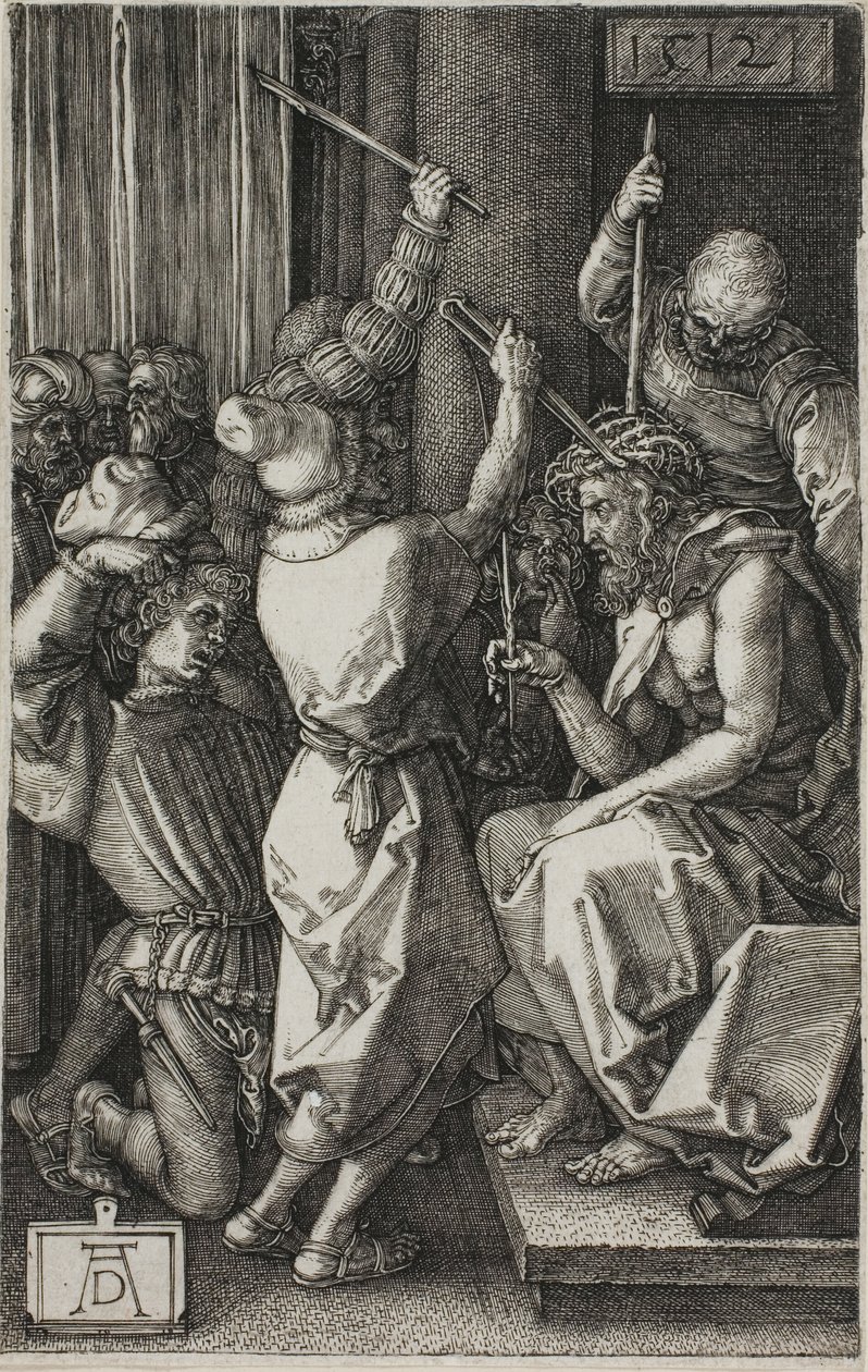 Oyulmuş Tutkudan Dikenlerle Taçlandırılan İsa by Albrecht Dürer