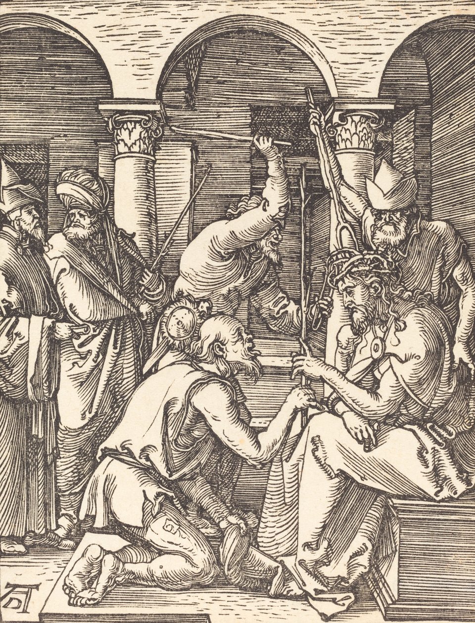 Dikenlerle Taçlandırılan İsa, muhtemelen c. 15091510. by Albrecht Dürer