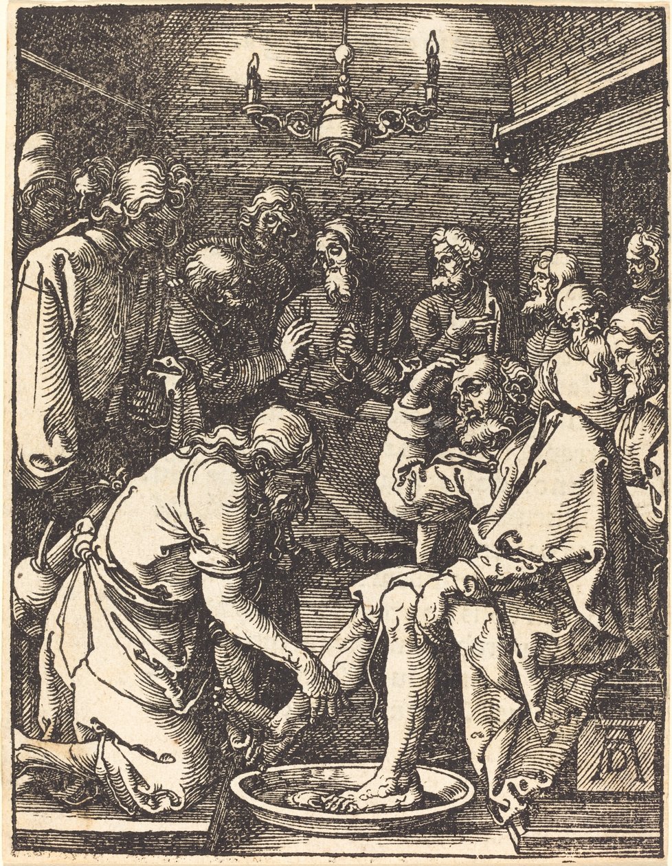 Mesih Öğrencilerinin Ayaklarını Yıkadı by Albrecht Dürer