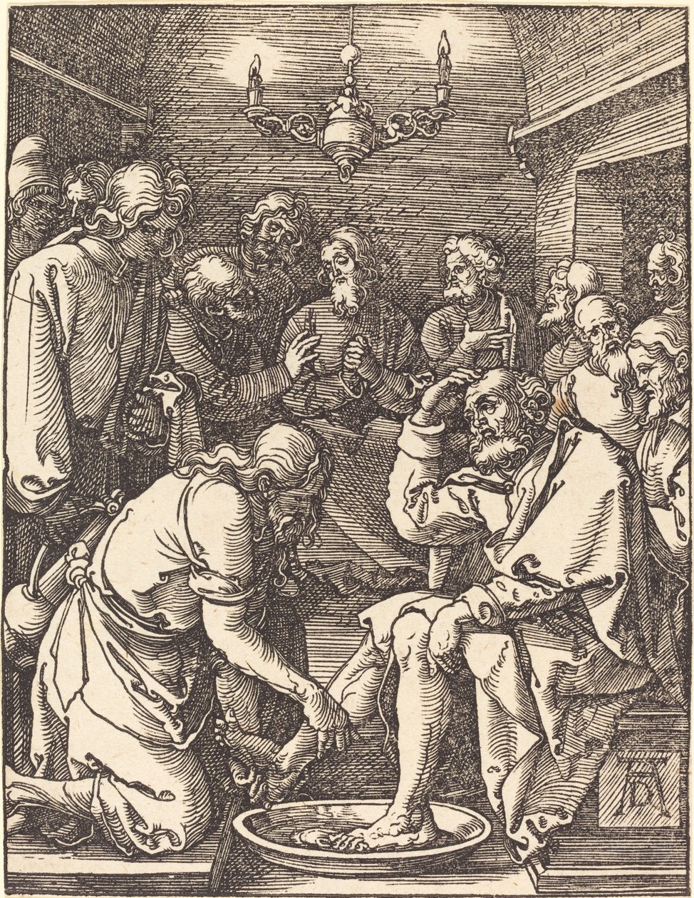 Mesih Öğrencilerinin Ayaklarını Yıkadı by Albrecht Dürer