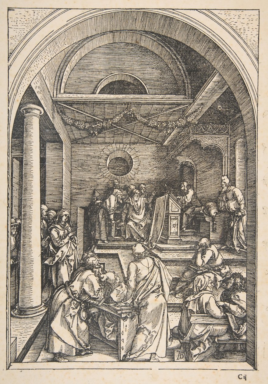 Doktorlar Arasında İsa, The Life of the Virgin, Latin Edition, 1511.n.d. by Albrecht Dürer