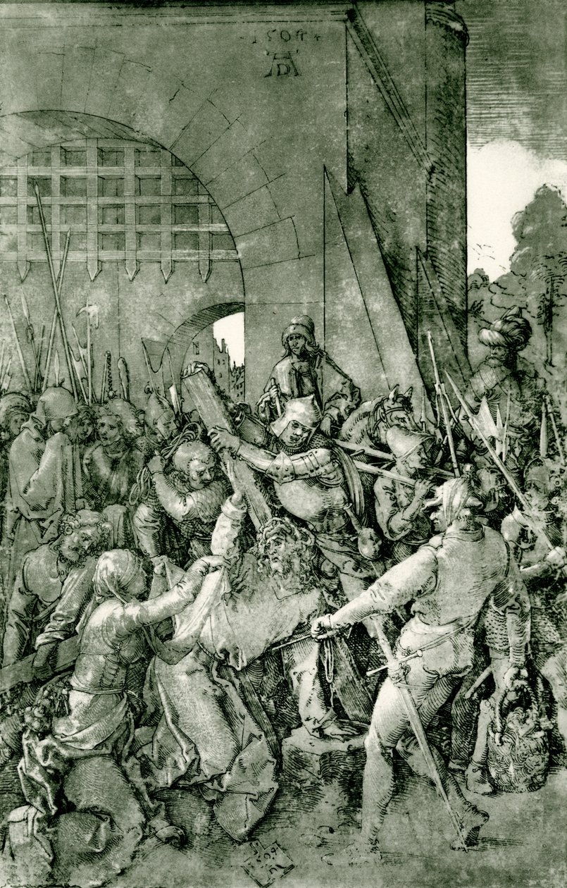 İsa çarmıhın altına düşer by Albrecht Dürer