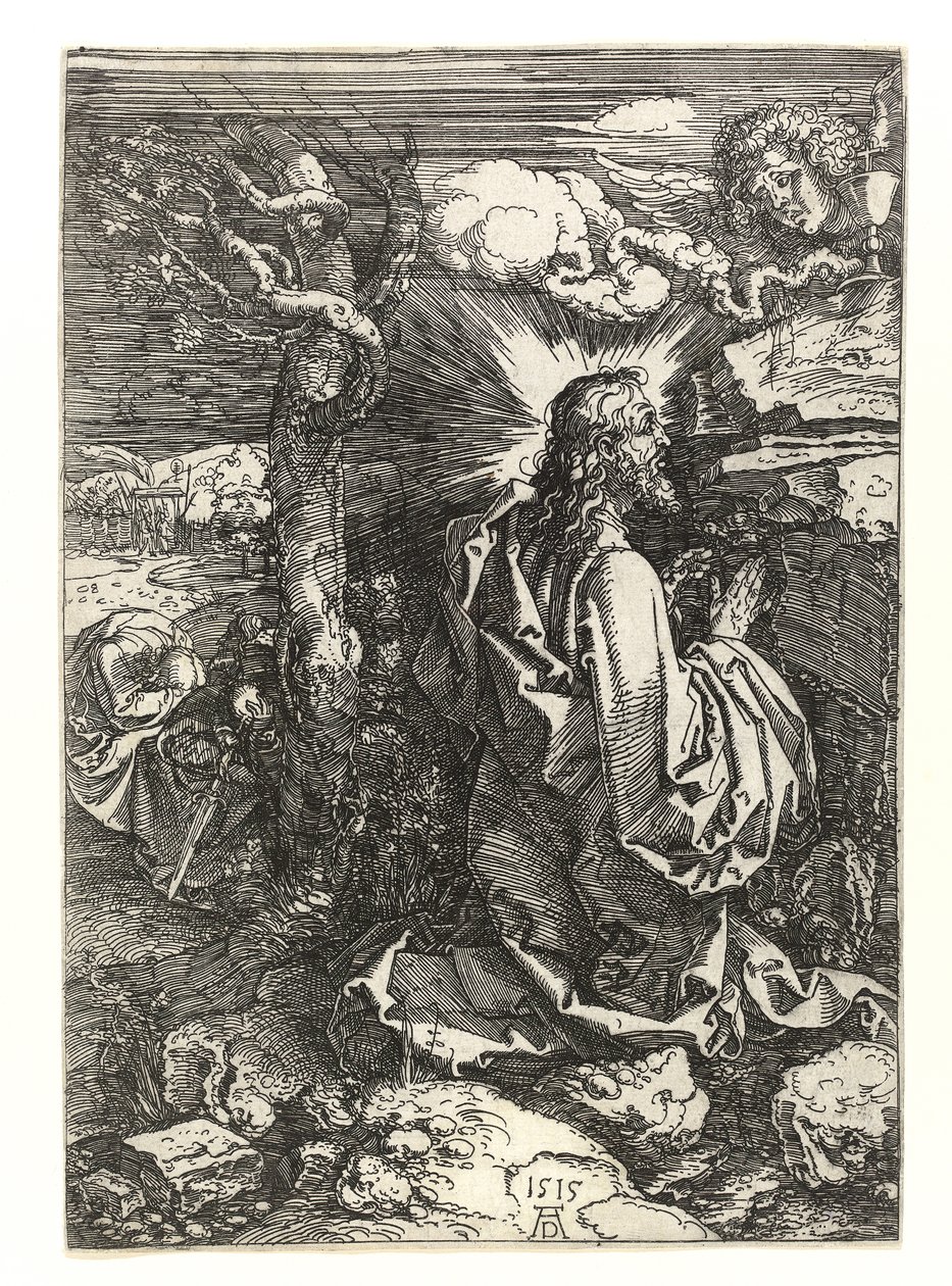 Zeytin ağaçlarının bahçesinde İsa, 1515 by Albrecht Dürer