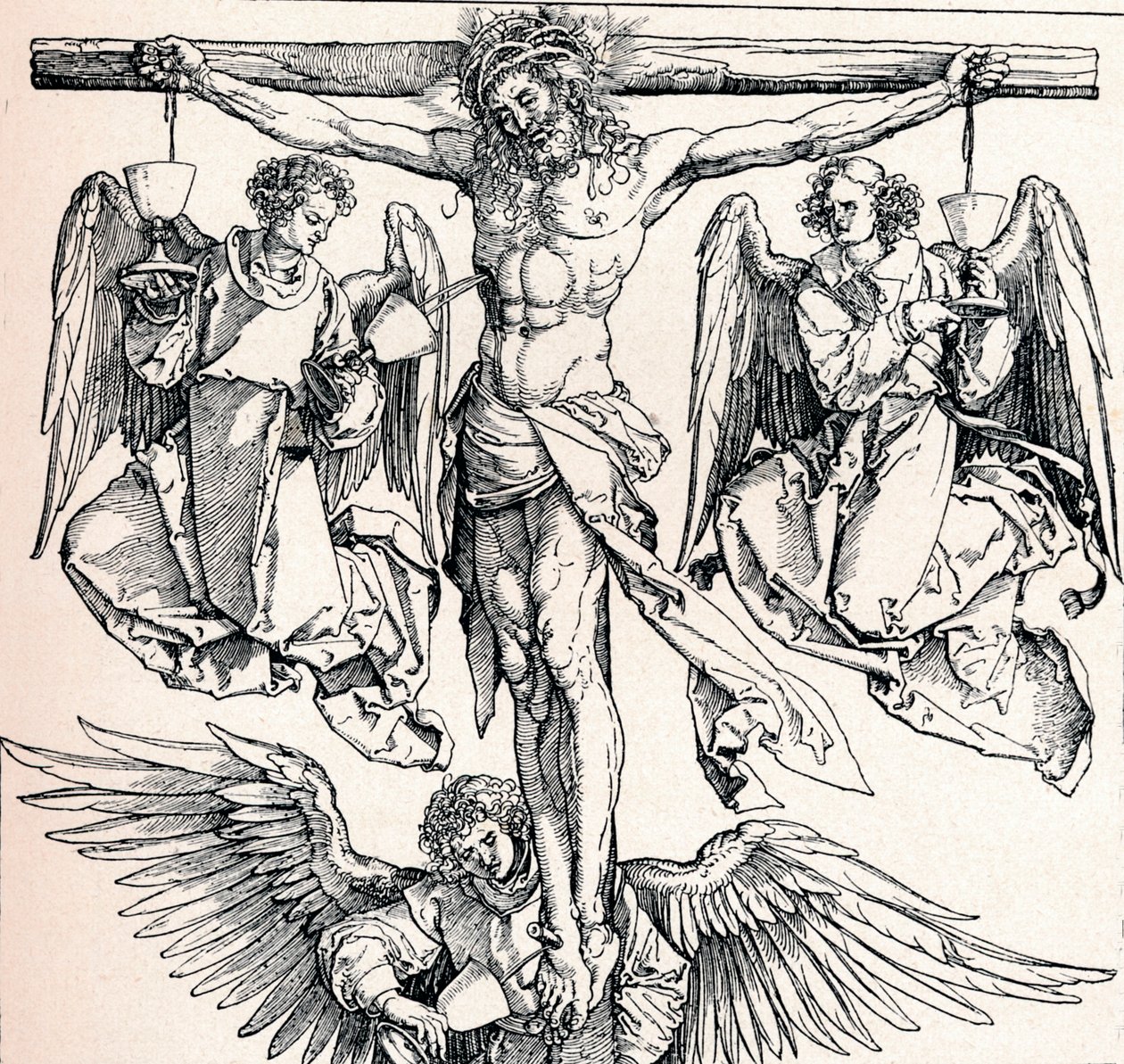 Üç Melekle Çarmıhta İsa, 1523-1525 1906 by Albrecht Dürer