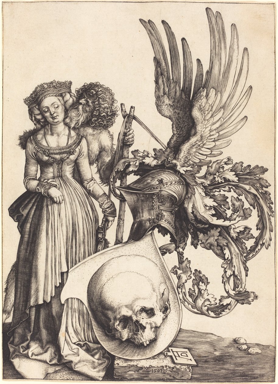 Kafatası ile Arması by Albrecht Dürer