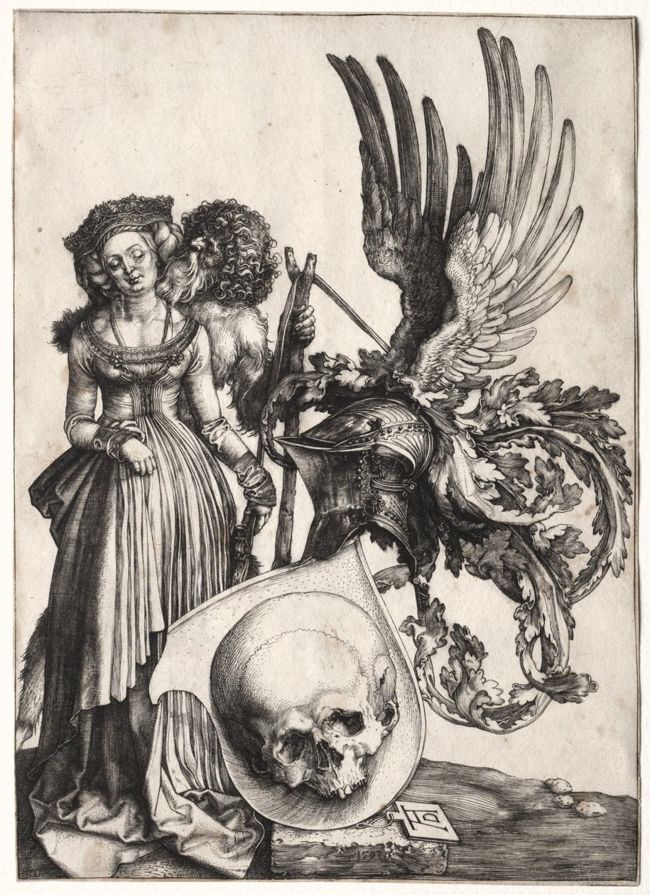 Kafatası ile Arması by Albrecht Dürer