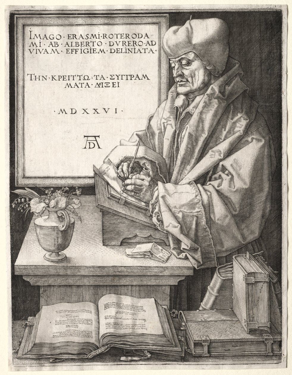 Rotterdamlı Desiderius Erasmus by Albrecht Dürer