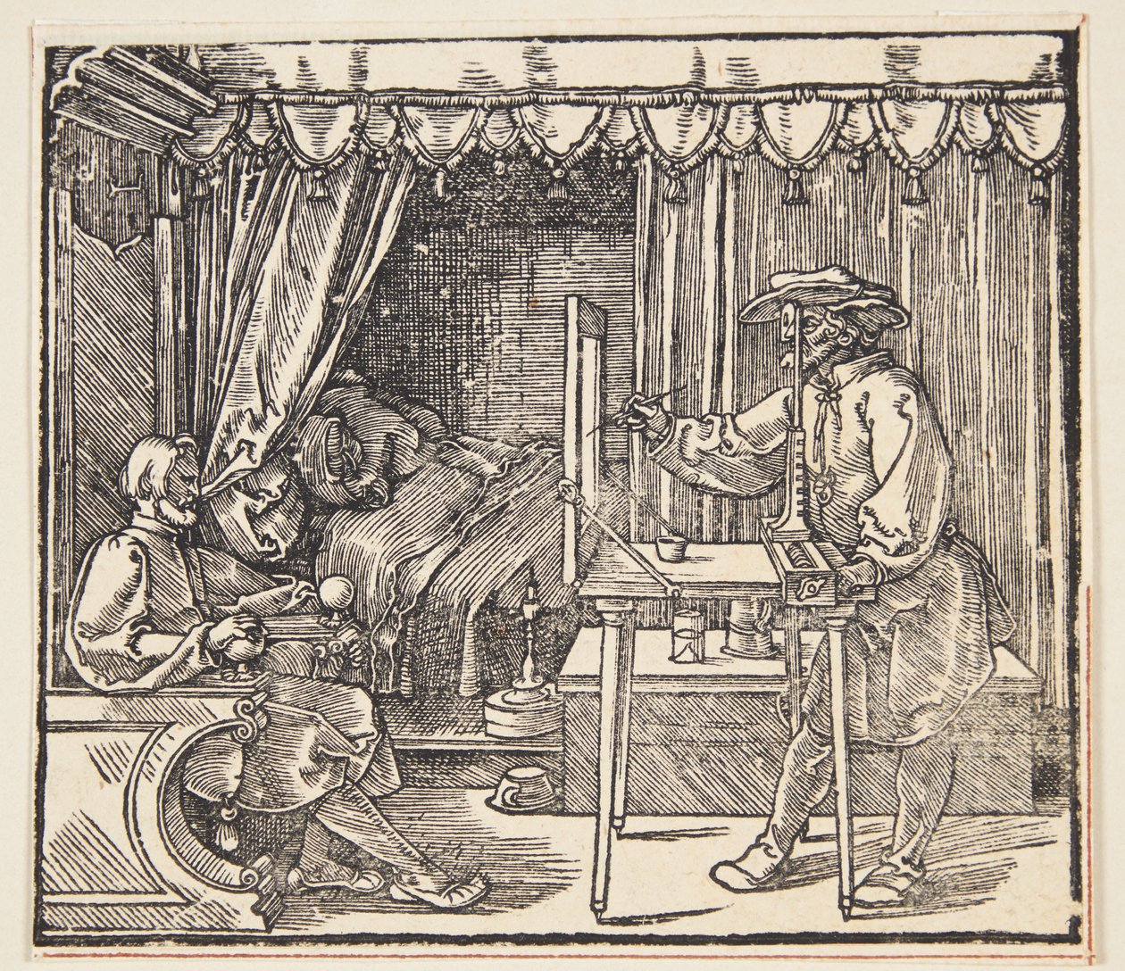 Bir portre çizen ressam by Albrecht Dürer