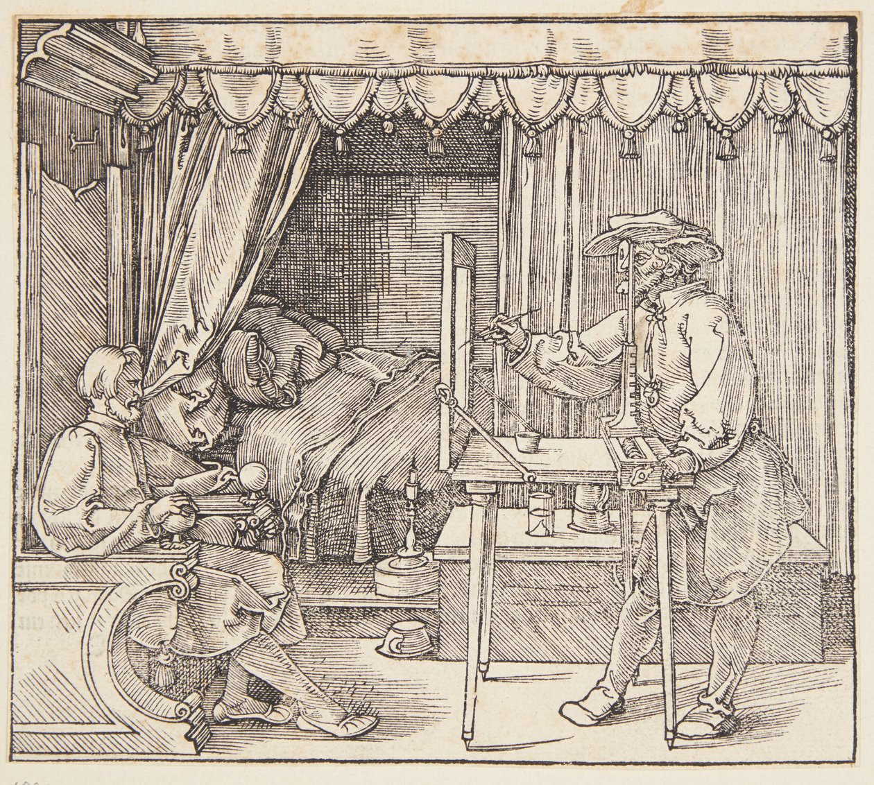 Bir portre çizen ressam by Albrecht Dürer