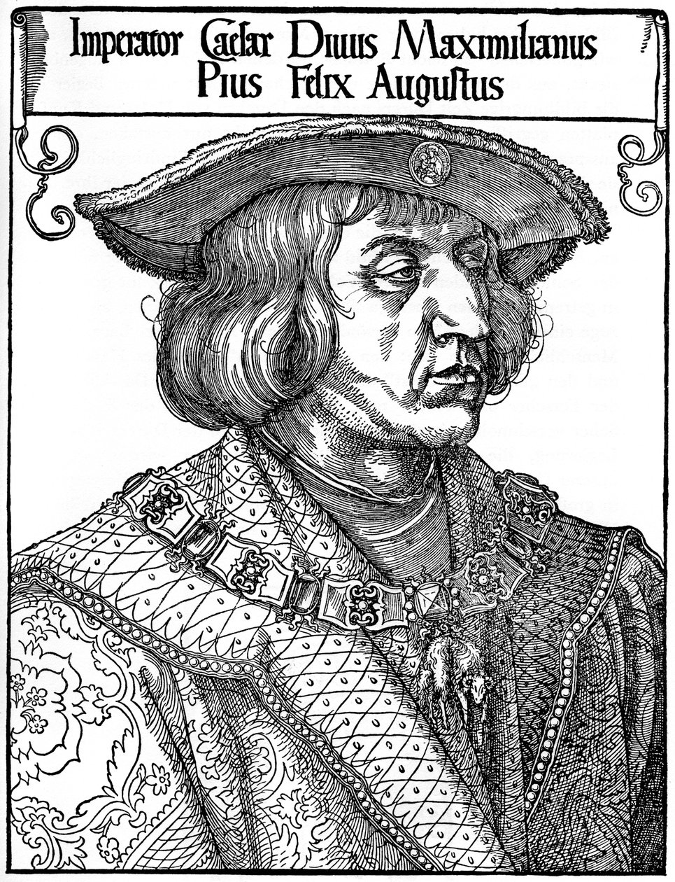 İmparator Maximilian I, 1519, 1936 by Albrecht Dürer