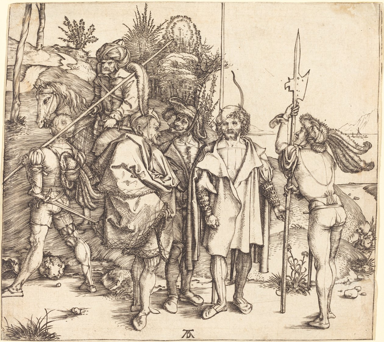 Atlı Beş Asker ve Bir Türk by Albrecht Dürer