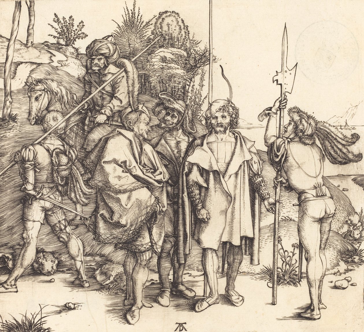 Atlı Beş Asker ve Bir Türk, 14951496. by Albrecht Dürer