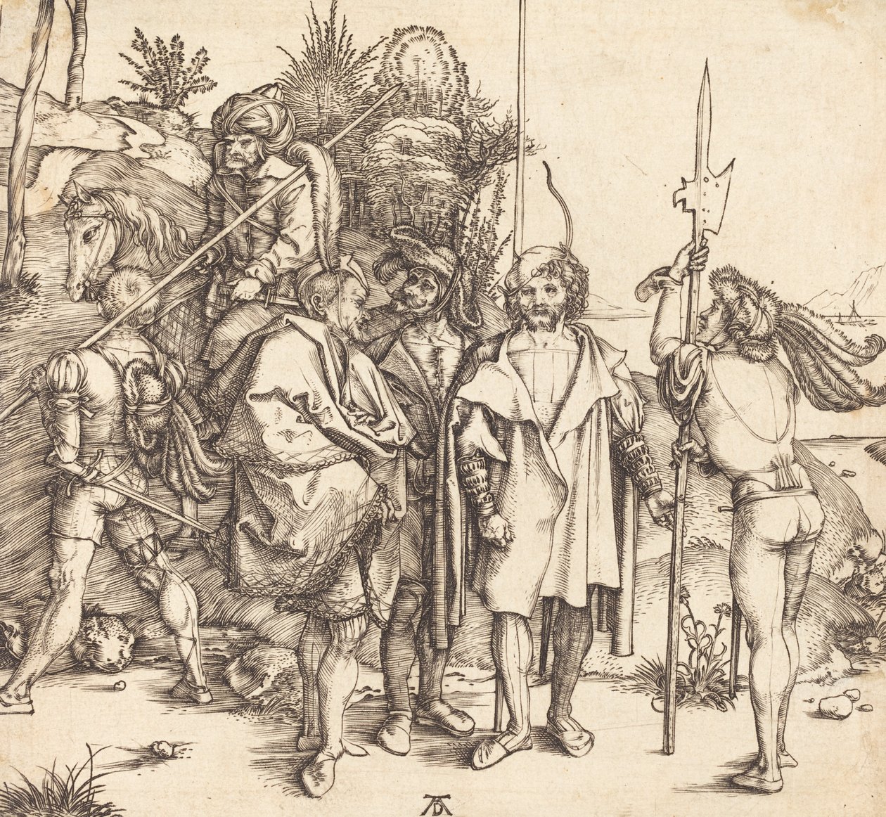 Atlı Beş Asker ve Bir Türk, 14951496. by Albrecht Dürer