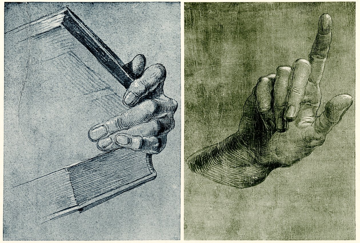 kitap ile el by Albrecht Dürer