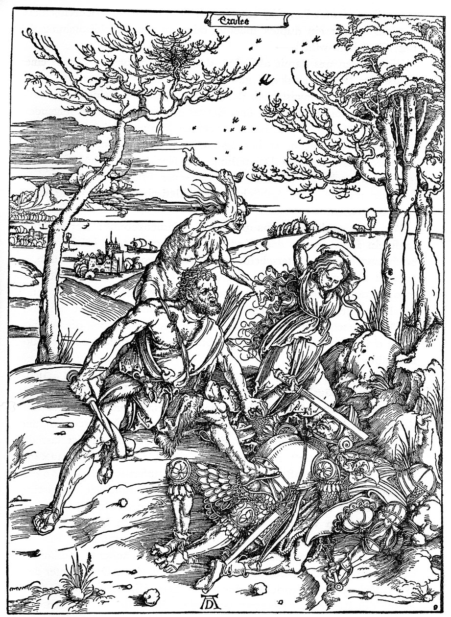 Molionidleri Öldüren Herkül, c1496-1498, 1936 by Albrecht Dürer