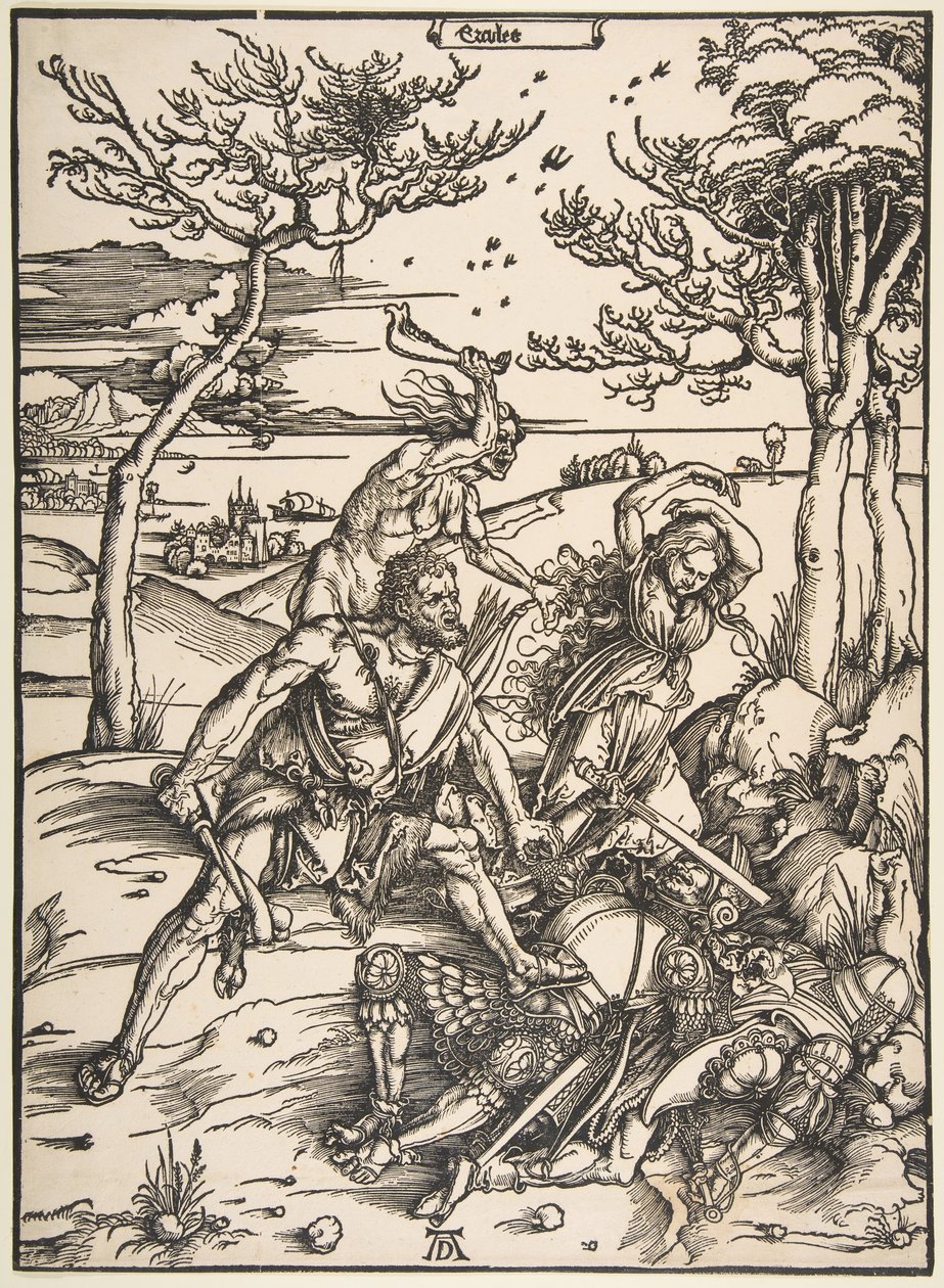 Herkül ve Cacus.n.d. by Albrecht Dürer