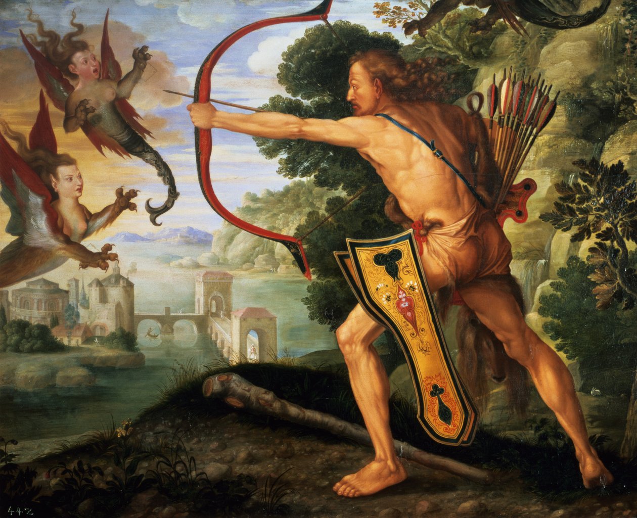 Herkül ve Stymphalian kuşları, 1600 by Albrecht Dürer