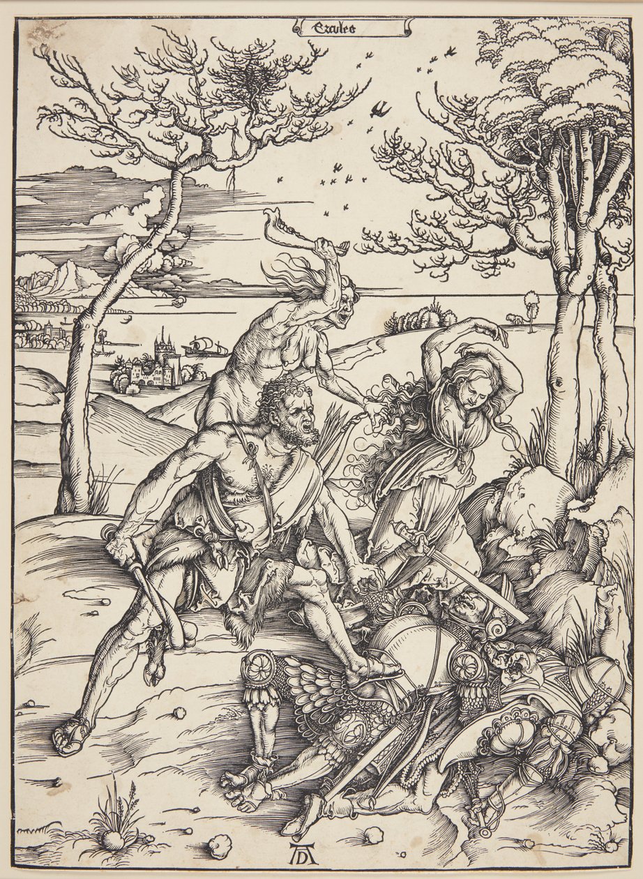Herkül, Molionide İkizlerini fetheder by Albrecht Dürer