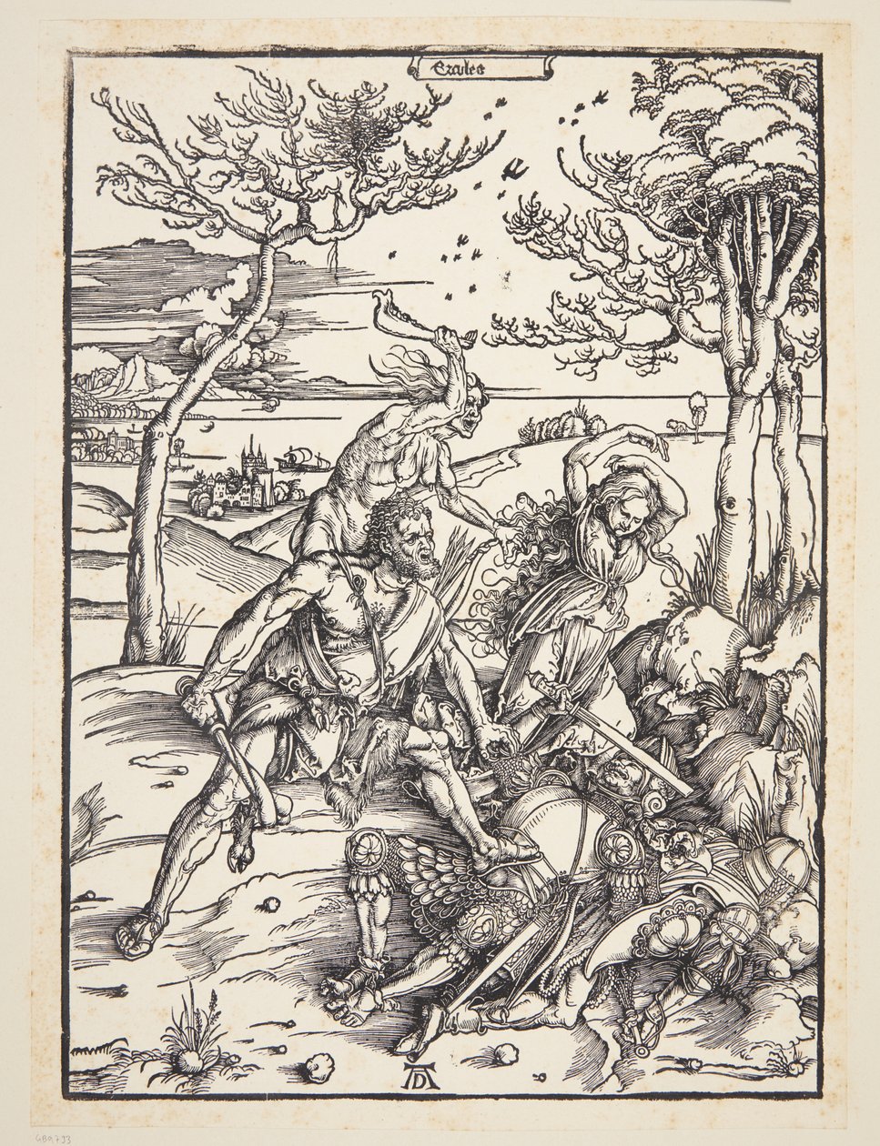 Herkül, Molionide İkizlerini fetheder by Albrecht Dürer