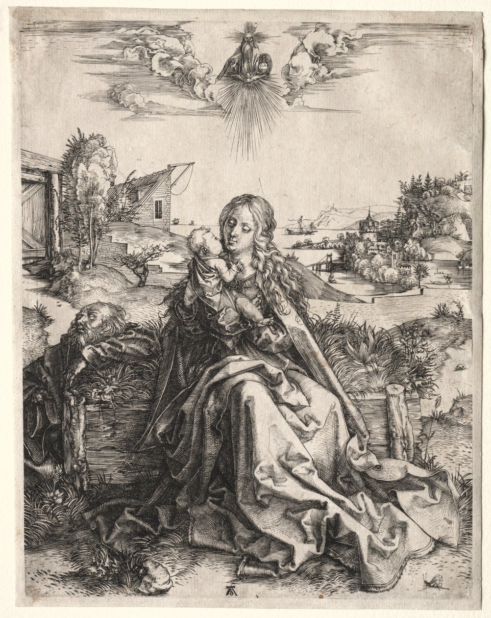 Kelebekli Kutsal Aile, c. 1495. by Albrecht Dürer