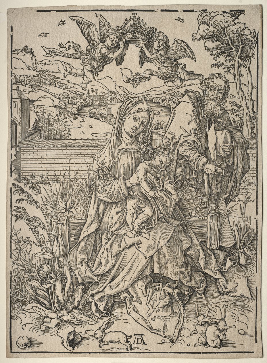 Üç Tavşanlı Kutsal Aile by Albrecht Dürer