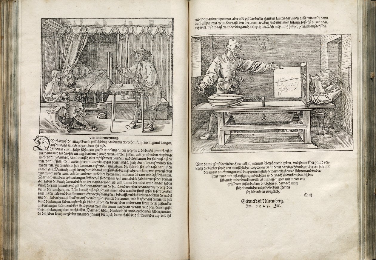 İnsan Orantısı Üzerine Dört Kitaptan Çizim, 1528 by Albrecht Dürer