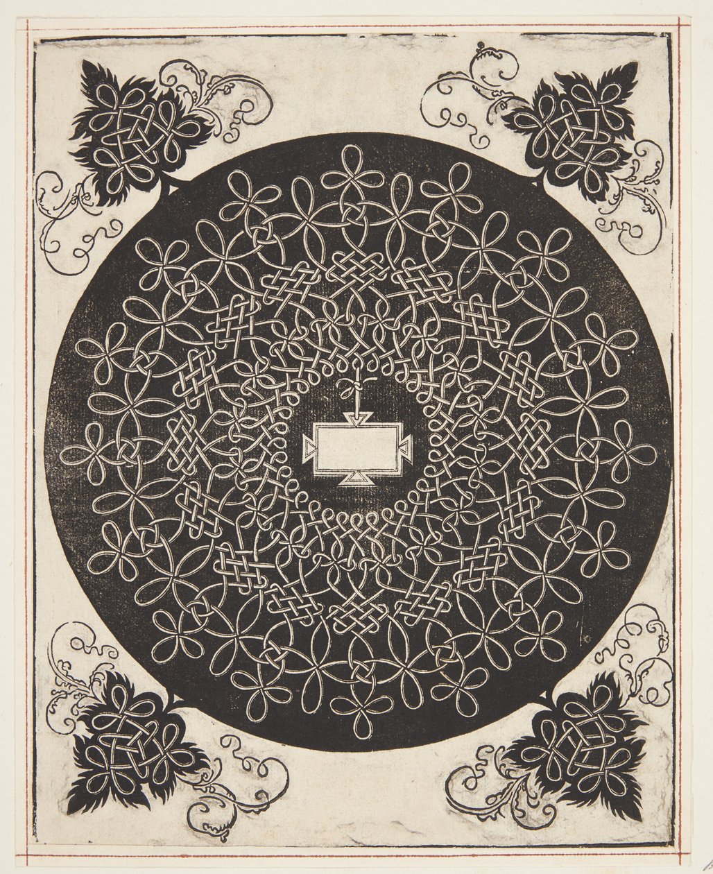 Dikdörtgen Kalkanlı Geçmeli Kordon Deseni by Albrecht Dürer